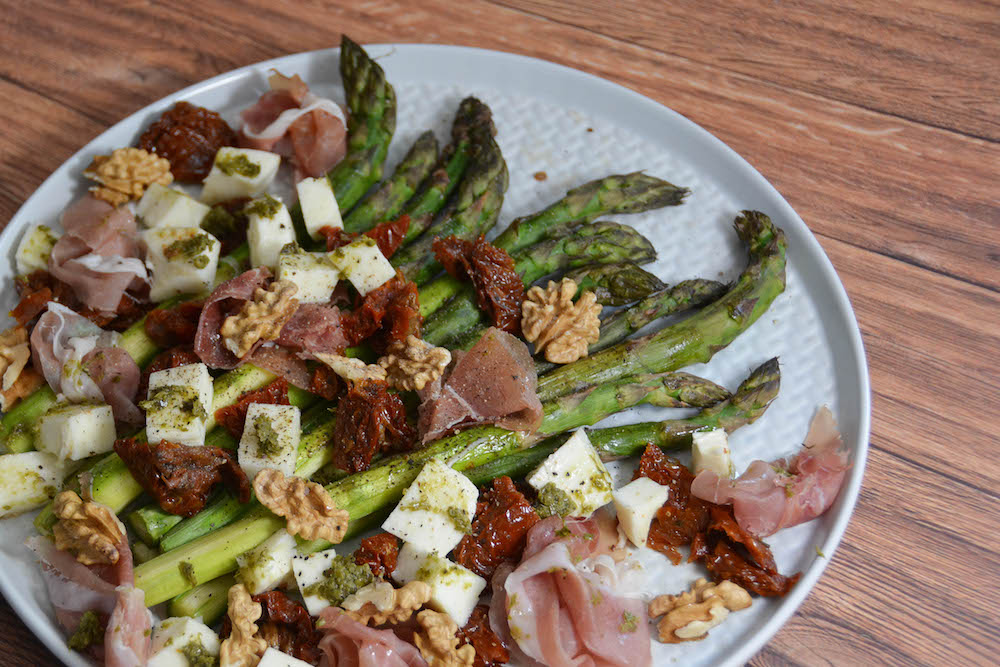 Gefüllte Peppersweets selbst eingelegt - gegrilltes Spargel Antipasti 2 - 6 gegrillter Spargel mit Antipasti