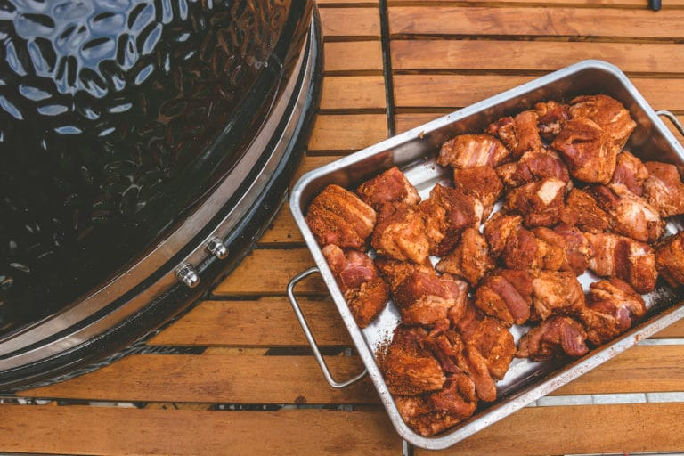Pork Belly Burnt Ends - saftige Schweinebauch Nuggets - pork belly burnt ends 03 - 15 Pork Belly Burnt Ends zubereitet im Monolith Le Chef