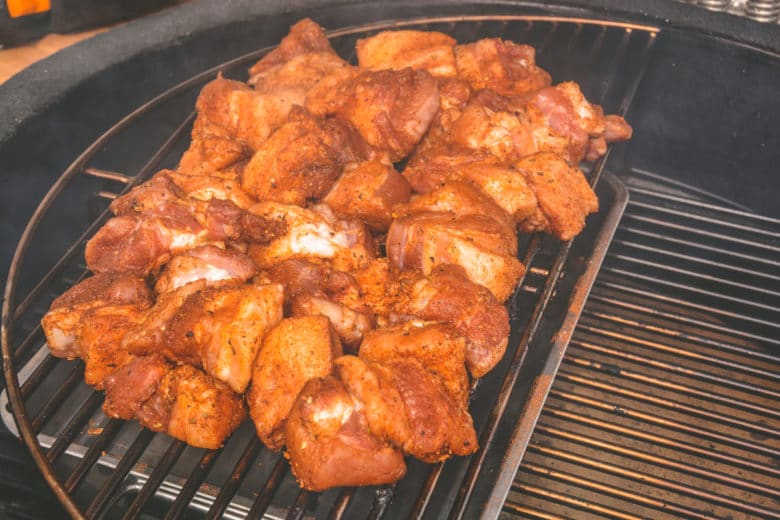 Pork Belly Burnt Ends - saftige Schweinebauch Nuggets - pork belly burnt ends 04 - 6 Gesmokte Pork Belly Burnt Ends im Monolith Le Chef