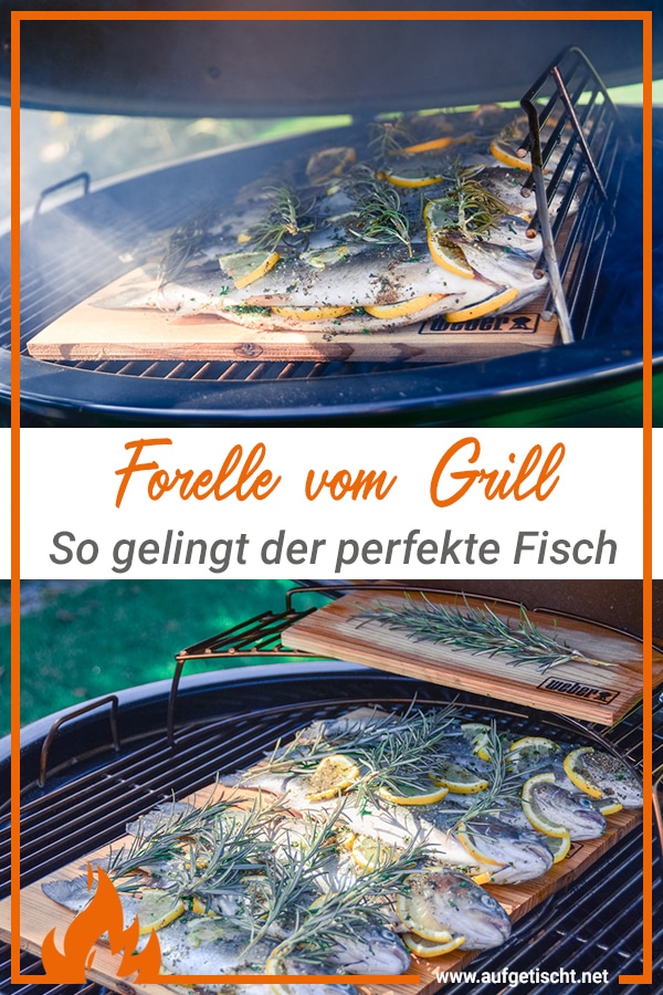 Gegrillte Regenbogenforelle von der Holzplanke - forelle am grill - 27 Gegrillte Regenbogenforelle von der Holzplanke - forelle am grill - 26