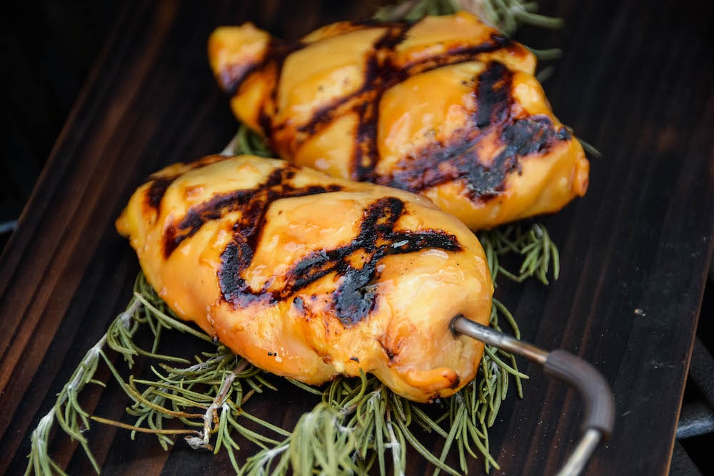 Saftiges Chicken Hawaii vom Grill - chicken hawaii 12 - 11 Hawaii Chicken auf gewünschte Kerntemperatur grillen