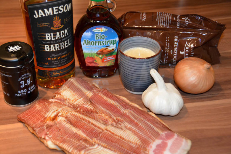 Coffee Whisky Bacon Jam - Die ultimative Speckmarmelade mit Biss - coffee whisky bacon jam 02 - 4 Coffee Whisky Bacon Jam in der Zubereitung