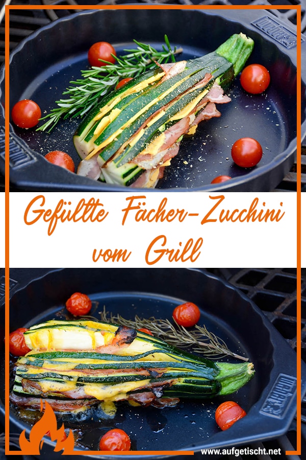 Gefüllte Fächerzucchini vom Grill - faecher zucchini grill - 12 Gefüllte Fächerzucchini vom Grill - die perfekte Grillbeilage