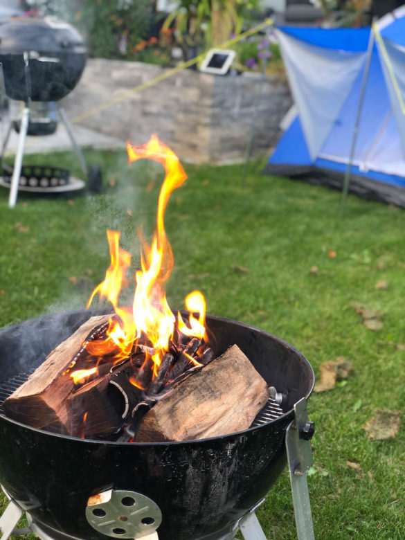 Grillen mit Kindern - Was ist zu beachten? - IMG 9719 - 13 Grillen mit Kindern- Lagerfeuer & Zelten im eigenen Garten - Abstand zwischen Feuer & Zelt