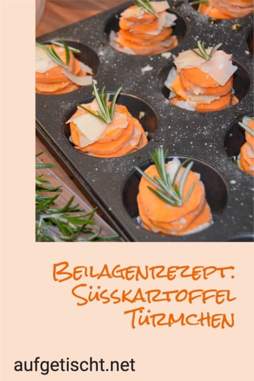 Süßkartoffel Türmchen - ein geniales Beilagenrezept - Beilagenrezept Suesskartoffel Tuermchen 2 - 17 Das Rezept für die Süßkartoffel Türmchen auf Pinterest pinnen