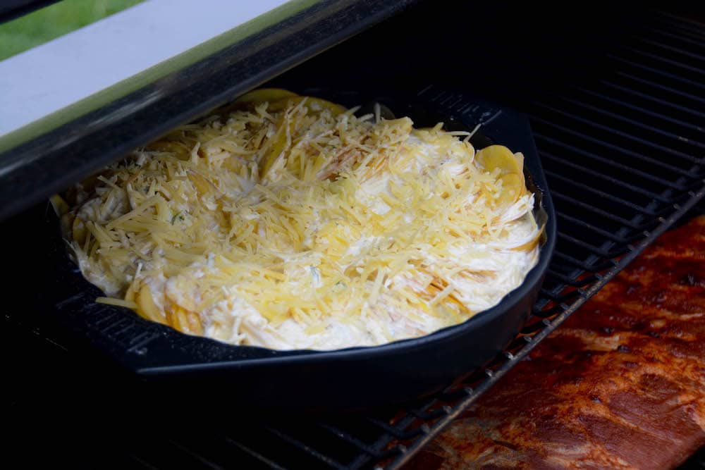 Das beste Kartoffelgratin vom Smoker - kartoffelgratin 06 - 18 Das Kartoffelgratin im Smoker