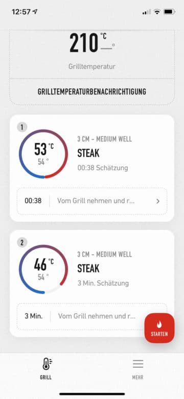 Weber Genesis II EX-335 GBS Smart Grill - genesis smartgrill app 01 - 9 Unsere beiden Steaks beim Garen im neuen Weber Genesis II EX-335 GBS