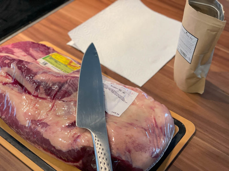 Pastrami aus dem Smoker - So klappt es! - pastrami vorbereitung - 4 Die Rinderbrust fürs perfekte Pastrami