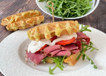 Kartoffelwaffeln mit Pastrami - IMG 5655 - 8 Kartoffelwaffeln mit frischem Pastrami