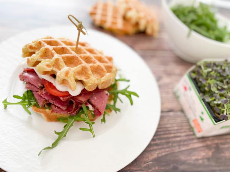 Kartoffelwaffeln mit Pastrami - kartoffelwaffeln pastrami 08 - 12 Kartoffelwaffeln mit Pastrami