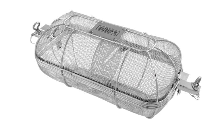 Das Crafted Gourmet BBQ System von Weber - weber crafted gbs 09 - 17 Weber Grillkorb für den Drehspieß - ideal für Gemüse, Werges, Popcorn und Co.