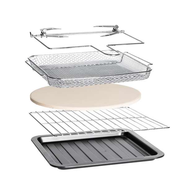 Gastroback Backofen - Design Ofen Air Fry - gastroback design ofen air fry pizza heissluftofen mit pizzastein und - 7 Zubehör des Gastroback Design Air Fry & Pizza