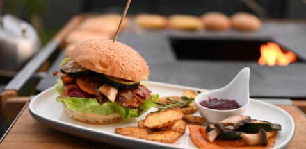 Herbstburger - Frischer Wagyuburger von der Feuerplatte